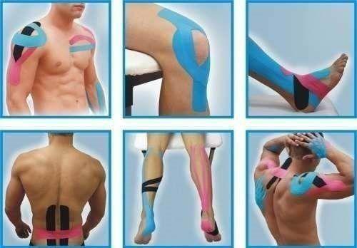 Imagem de Bandagem Elástica 5cm X 5m - Fita Kinesio Tape Fisioterapia Adesiva Funcional Fisioterapia Esportes Atadura Flexivel