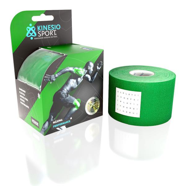 Bandagem Elastica Adesiva KinesioSport KS-005, 5.0cm x 5m - Verde Imagem de Bandagem Elastica Adesiva KinesioSport KS-005, 5.0cm x 5m - Verde