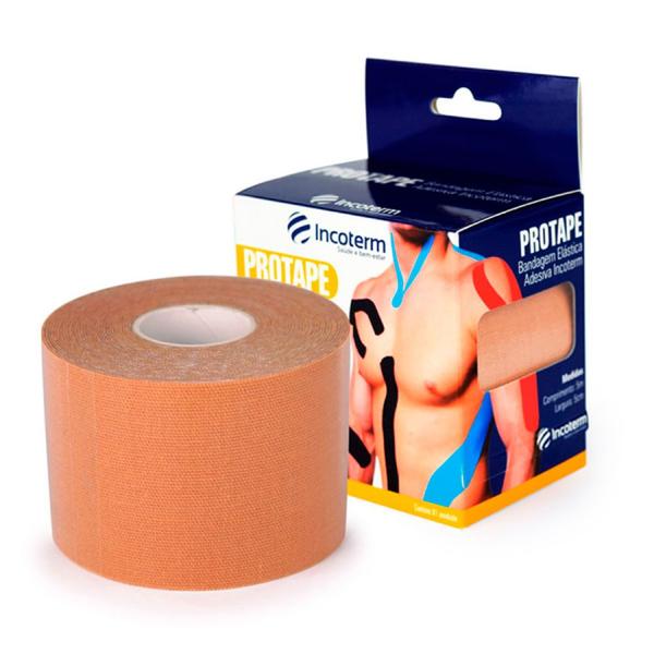 Bandagem Elástica Adesiva Protape Incoterm Bege 1 Unidade Imagem de Bandagem Elástica Adesiva Protape Incoterm Bege 1 Unidade