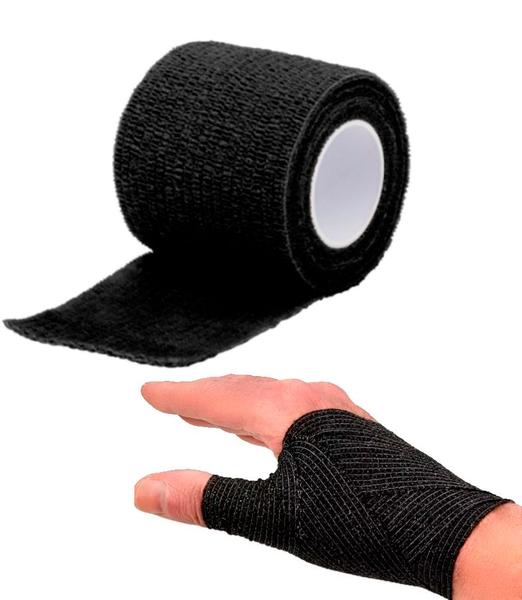 Bandagem Elástica Esportiva Fita Autoaderente Estilo Boleiro 5x4,5mts Imagem de Bandagem Elástica Esportiva Fita Autoaderente Estilo Boleiro 5x4,5mts