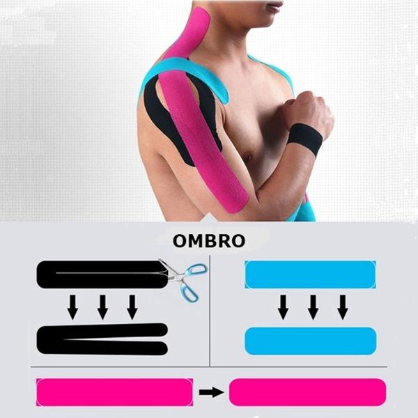 Bandagem Elástica Gold Sports Adesiva Neuromuscular Imagem de Bandagem Elástica Gold Sports Adesiva Neuromuscular