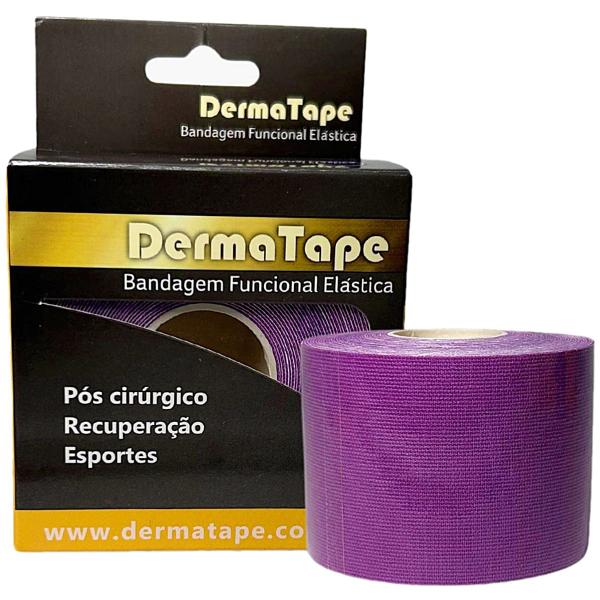 Imagem de Bandagem Elástica Kinesio DermaTape 5mx5cm Lilas