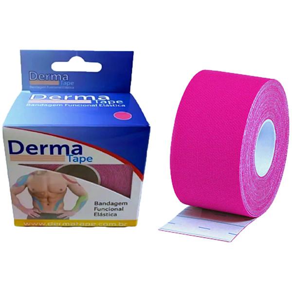 Imagem de Bandagem Elástica Kinesio DermaTape 5mX5cm Rosa - unidade