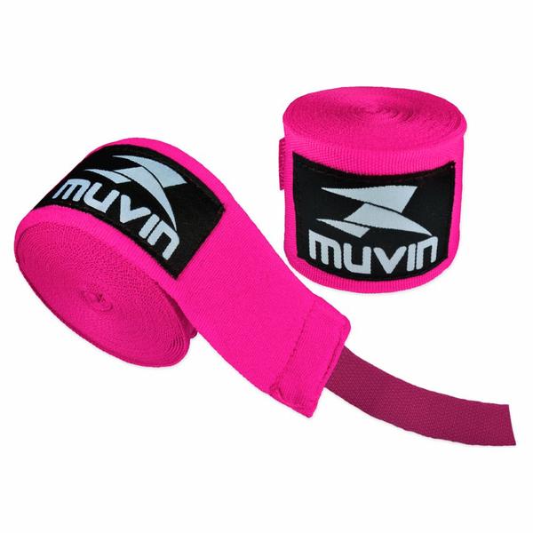 Imagem de Bandagem Elástica Muvin 5 metros - Alça p/ Polegar - Proteção Mãos e Punhos - Luta - Boxe Muay Thai MMA Artes Marciais