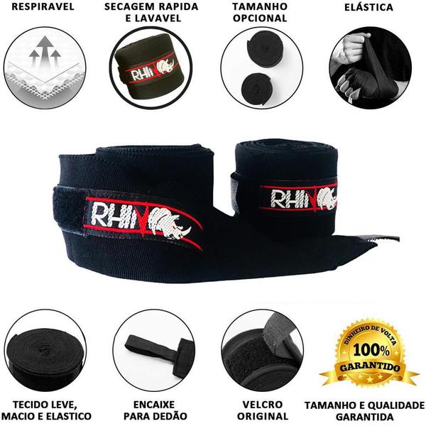 Imagem de Bandagem Elástica Rhino 5 Metros - Preto