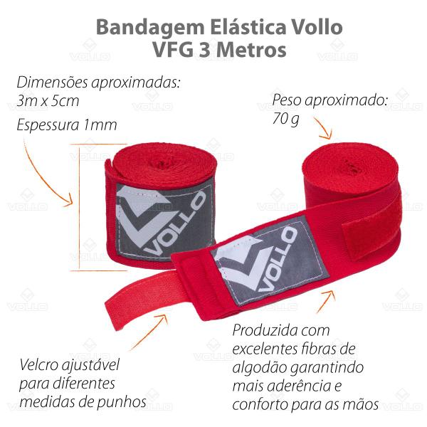 Imagem de Bandagem Elástica Vermelha c/ 3m - Vollo