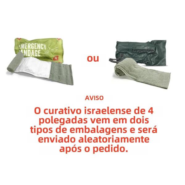 Imagem de Bandagem Tática Israelense de 4/6 Polegadas - Curativo de Compressão para Primeiros Socorros