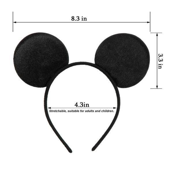 Imagem de Bandana ChuangQi Mouse Ears Solid Black (20 unidades)