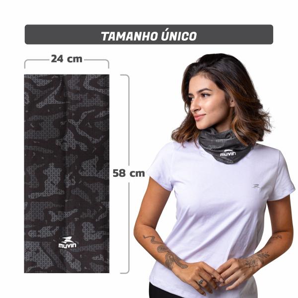 Imagem de Bandana Faixa Tube Band Esportiva - E03 - UV50 Muvin - Confortável e Elástica para Esportes