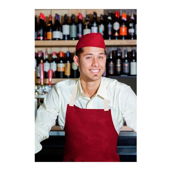 Imagem de Bandana Vermelha Touca Cozinha Bar Restaurante Cafe Unissex