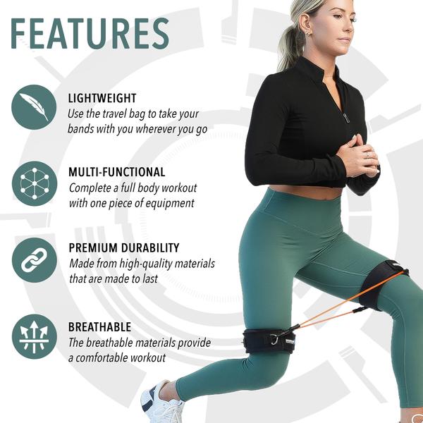 Imagem de Bandas Cinéticas Nível 3  Speed Leg Resistance Bands with Stretching Strap  for All Sports Men Women Kids Agility Training Equipment, Strength, Exercise & Fitness Workout - Advanced Strength Athletes