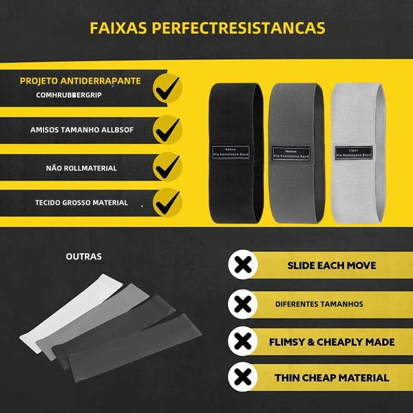 Imagem de Bandas de Resistência para Glúteos e Coxas - Treino de Agachamento e Estiramento