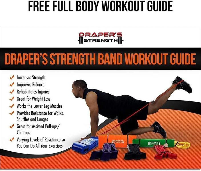 Imagem de Bandas Elásticas Draper's Strength - Kit com 6 Bandas (2-150 lbs) para Auxílio em Pull Ups e Powerlifting