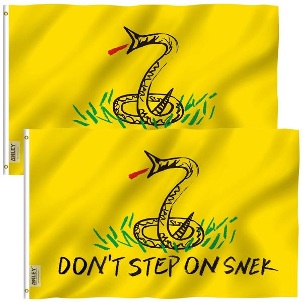 Imagem de Bandeira Anley "Don't Step on Snek" - Pacote com 2 Unidades (90x150cm)