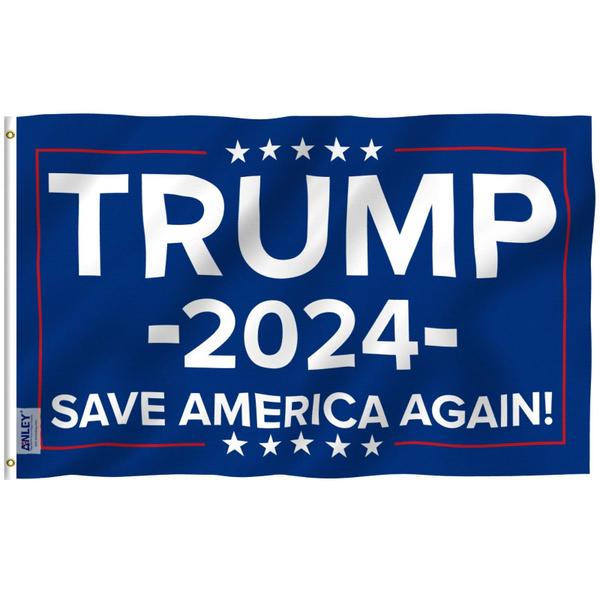 Imagem de Bandeira Anley Trump 2024 Save America Again 90x150cm Poliéster