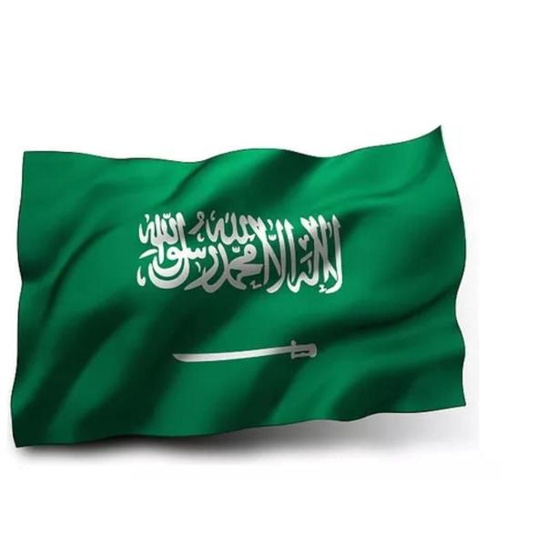 Imagem de Bandeira Arábia Saudita 150X90 Cm Poliéster Oficial Hoje