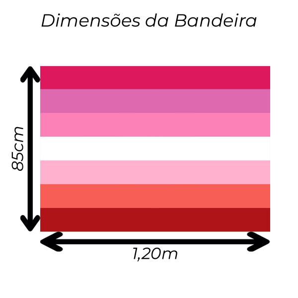 Imagem de Bandeira Avulsa Orgulho LGBT Cores em Cetim Brilhante - Tamanho Grande 1,20m x 85cm