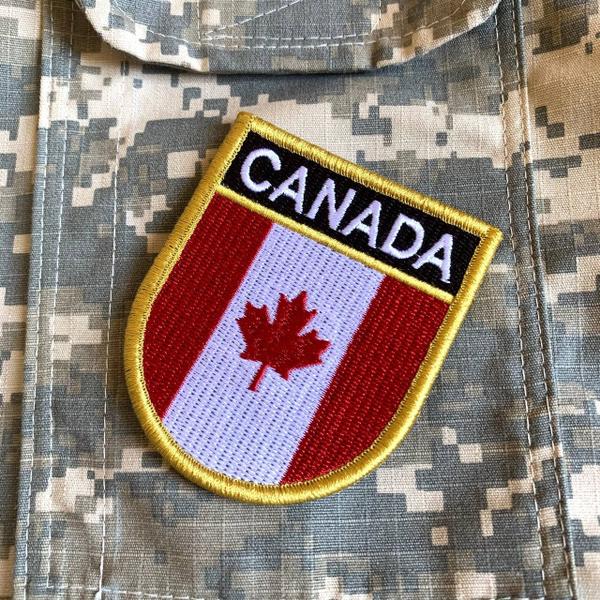 Imagem de Bandeira Canadá Patch Bordada Fecho de Contato Gancho