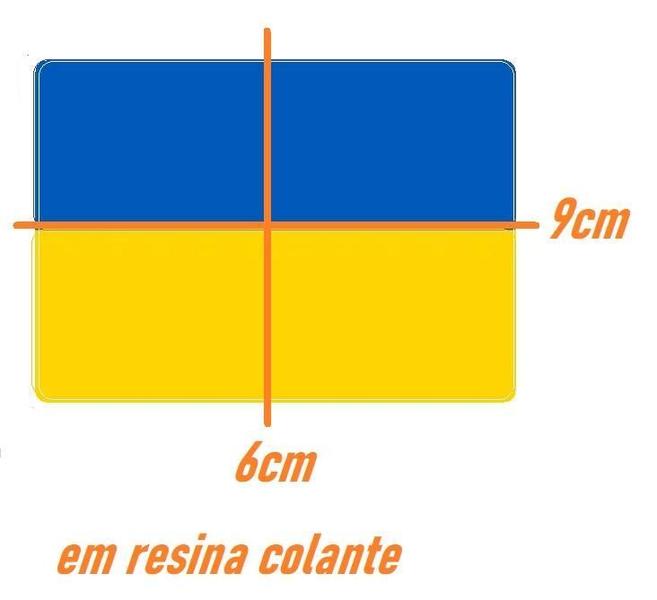 Imagem de Bandeira De Apoio A Ucrânia Resina Colante Em Veículos