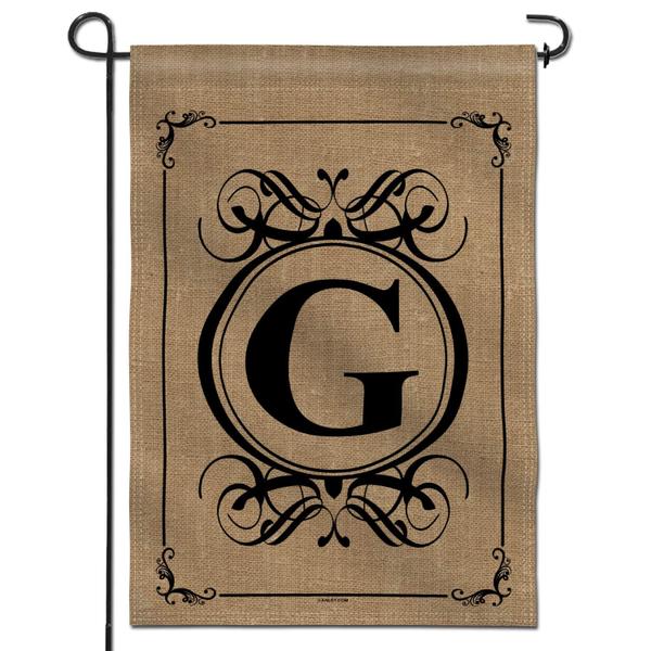 Imagem de Bandeira de jardim Anley Classic Monogram Letter G 45x32cm Poliéster