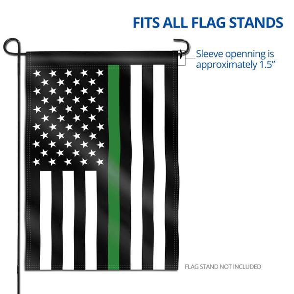 Imagem de Bandeira de jardim Anley Thin Green Line USA 45x32cm Poliéster