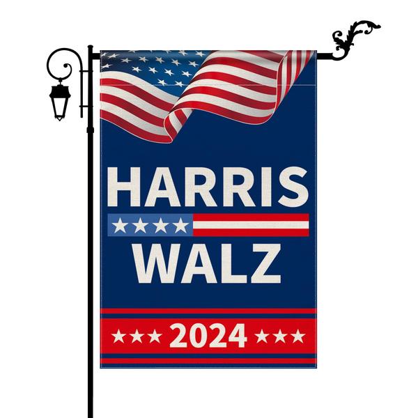 Imagem de Bandeira de jardim Harris Walz 2024 President Waterproof 30x45cm