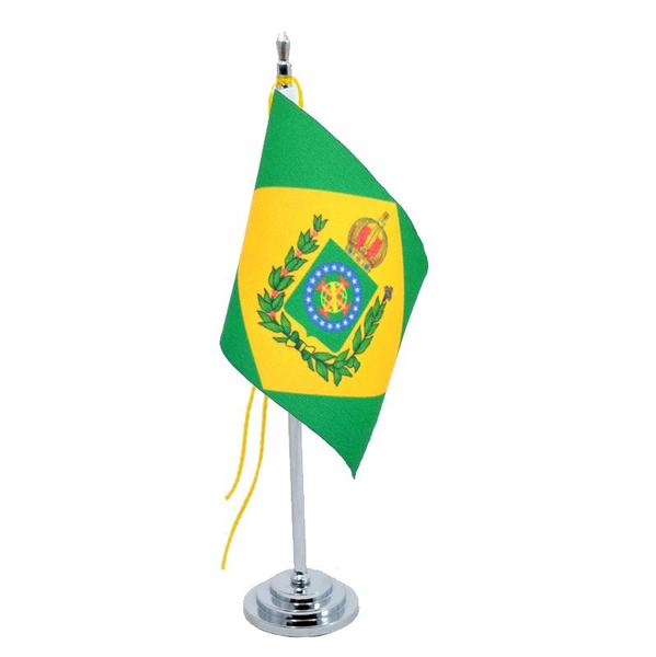 Imagem de Bandeira De Mesa Brasil Império 1822/1889 15cm Alt. (mastro)