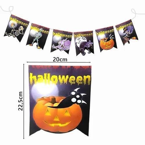 Imagem de Bandeira Decoração Festa Halloween 1 Pacote Com 10 Unidades