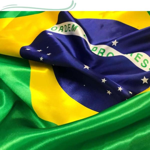 Bandeira Do Brasil 1,50X0,90m Tamanho Oficial Garantia - WCAN Imagem de Bandeira Do Brasil 1,50X0,90m Tamanho Oficial Garantia