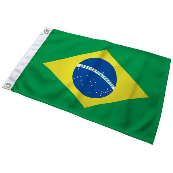 Bandeira Do Brasil Oficial Grande 1,5m X 0,90 Em Poliéster - maranata Imagem de Bandeira Do Brasil Oficial Grande 1,5m X 0,90 Em Poliéster