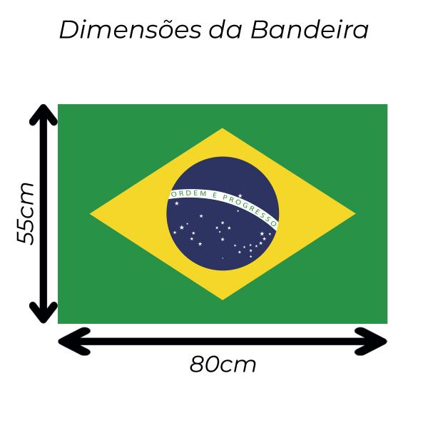 Imagem de Bandeira do Brasil Oficial Seleção Copa do Mundo em Cetim Brilhante - Tamanho Médio 80cm x 55cm