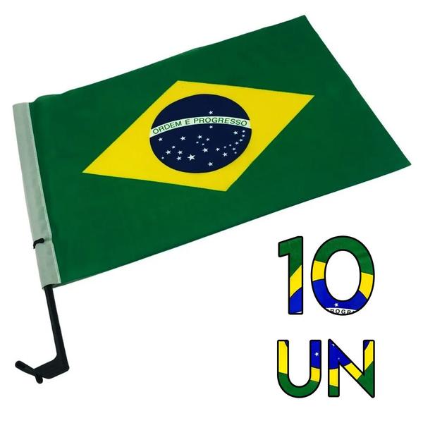 Imagem de Bandeira do Brasil para Carro Bember 10 Unidades