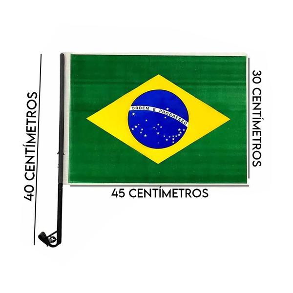 Imagem de Bandeira do Brasil para Carro Plástico 30cm x 45cm