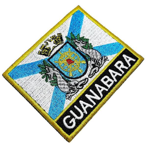 Imagem de Bandeira Estado Guanabara Brasil Patch Bordada Termo Adesivo