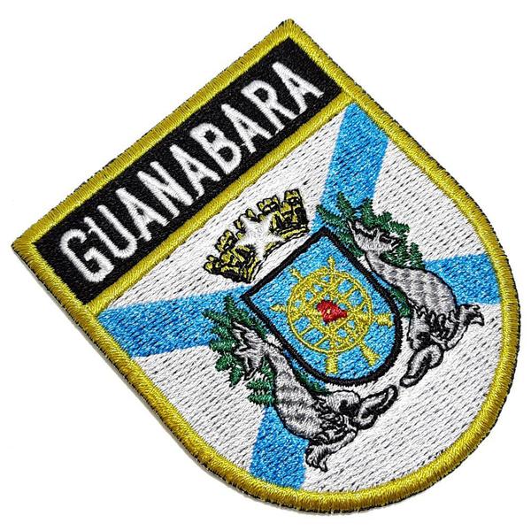 Imagem de Bandeira Estado Guanabara Brasil Patch Bordada Termo Adesivo