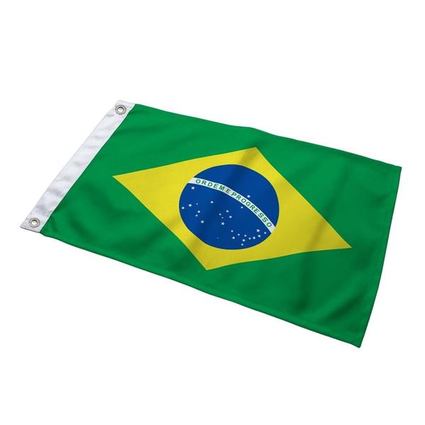 Imagem de Bandeira Oficial do Brasil 20x33cm Dupla Face 1/2 Panos