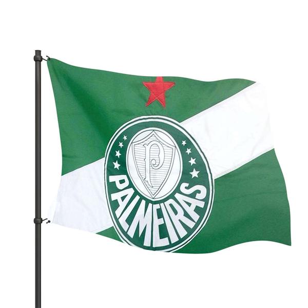 Imagem de Bandeira Oficial Do Palmeiras 1,35x1,95m Dupla Face 3 Panos