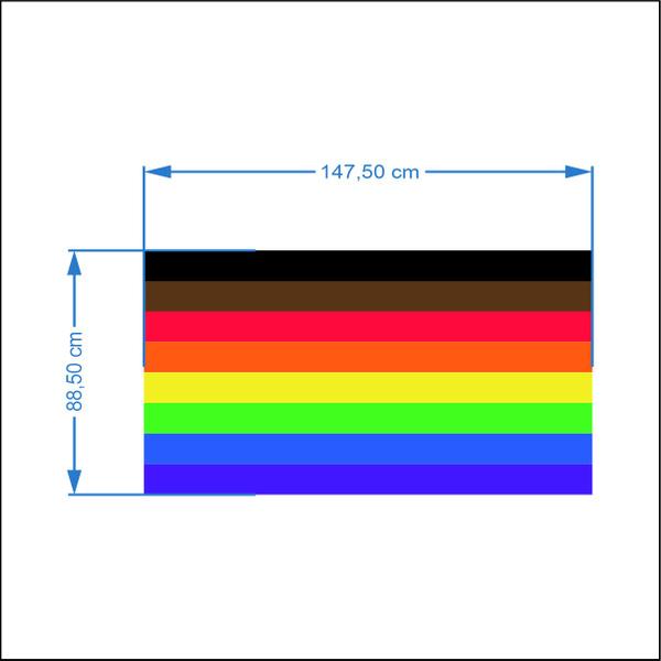 Imagem de Bandeira Racial LGBTQIA+ Em Oxford 147x88cm 100% Poliéster