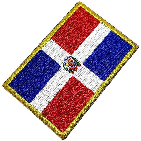 Imagem de Bandeira República Dominicana Patch Bordada Termo Adesivo