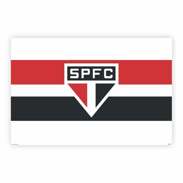 Imagem de Bandeira Sublimado em tecido Jogo São Paulo Decoração 85X55cm