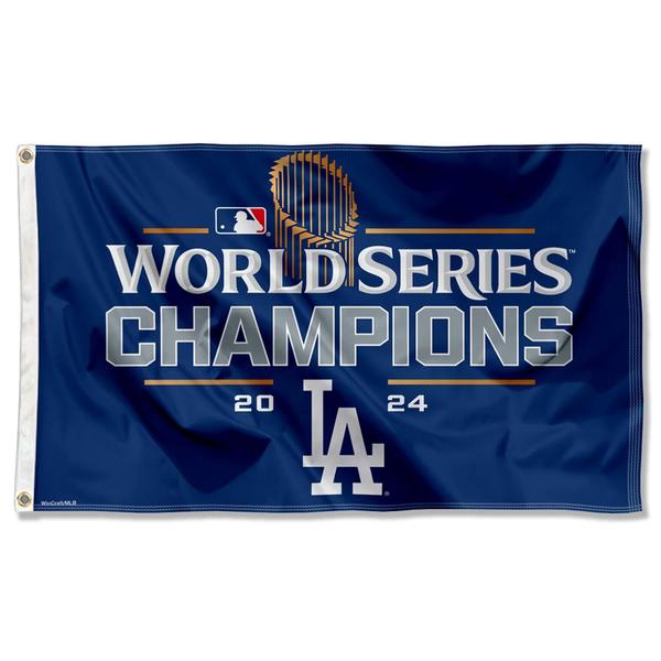 Imagem de Bandeira WinCraft Los Angeles Dodgers 2024 Campeões Mundiais 90x150cm