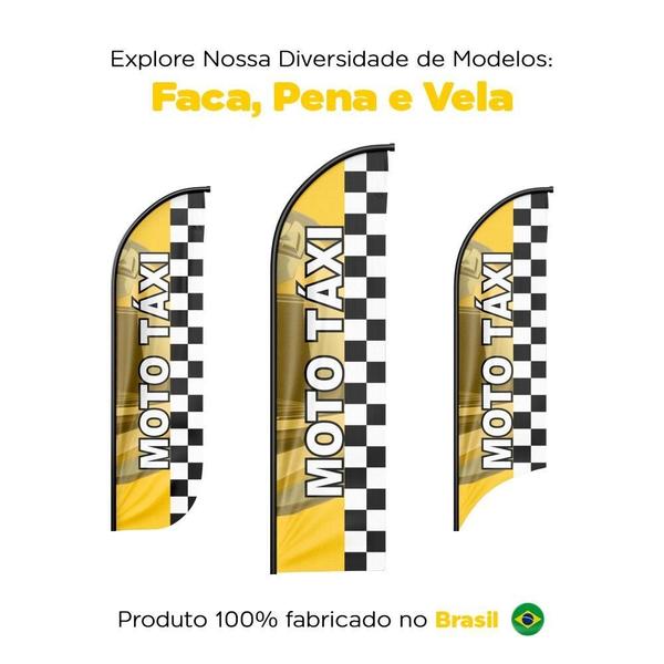 Imagem de Bandeira Wind Banner Moto Taxi Dupla Face Somente Tecido