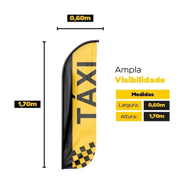 Imagem de Bandeira Wind Banner Taxi Dupla Face Somente Tecido Tamanho