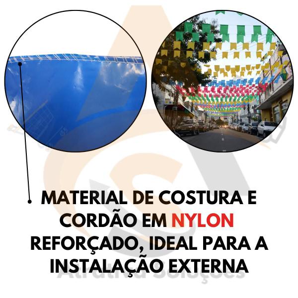 Imagem de Bandeirola Cor Unica Junina Bandeirinha Plastica 100 Metros