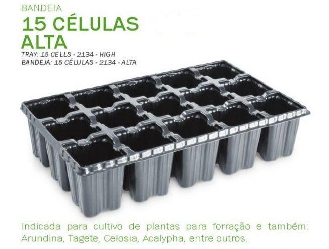 Imagem de Bandeja 15 Celulas Alta - Kit Com 10 Unidades - Mudas