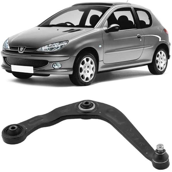 Imagem de Bandeja Balança Peugeot 206 2000 a 2010 Dianteiro Motorista Com Bucha e Pivô