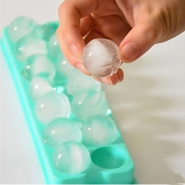 Imagem de Bandeja de cubos de gelo Wokex Ice Ball Molds 14 grades com tampa verde