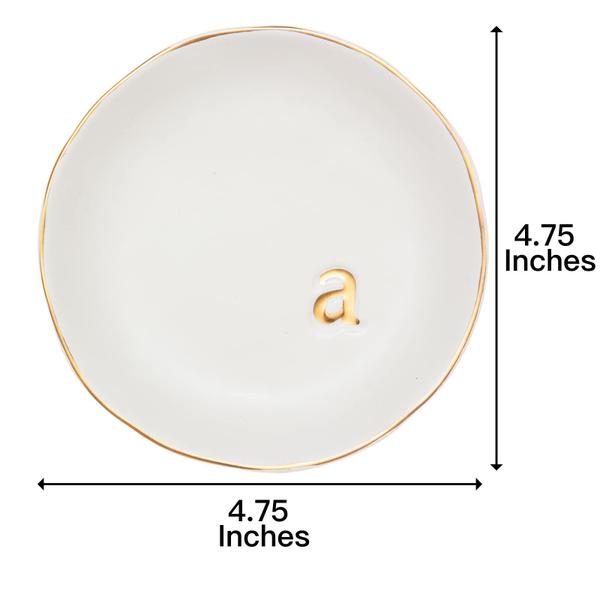 Imagem de Bandeja de joias COLLECTIVE HOME Ceramic White para mulheres de 12 cm