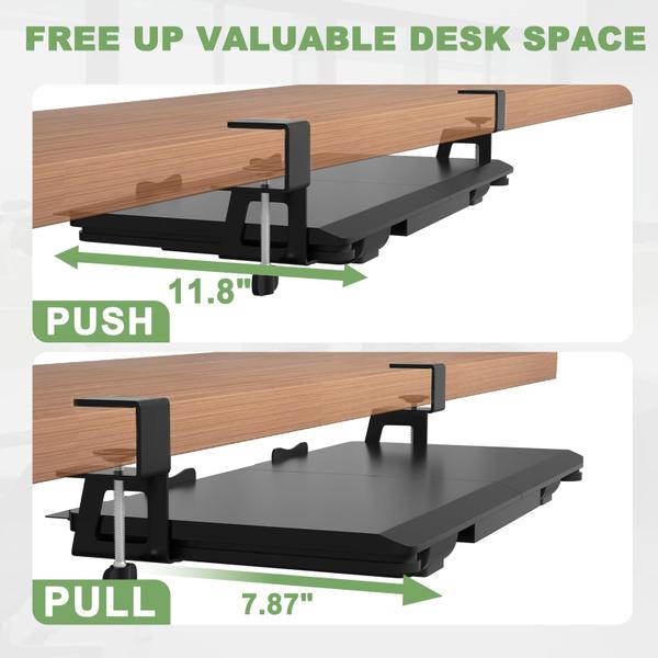 Imagem de Bandeja de teclado Fotoumgl Under Desk 68,58 x 29,97 cm Tamanho grande