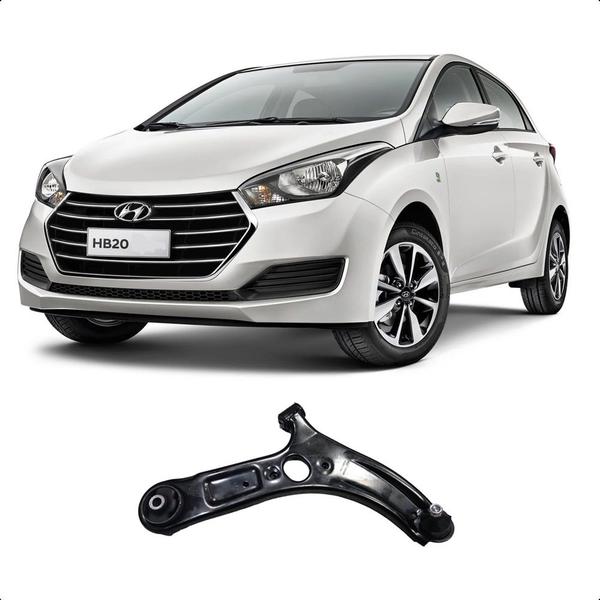 Imagem de Bandeja hyundai hb20 hb20s hb20x 2013 ate 2019 direito com bucha com pivo 